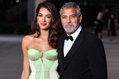 Amal Alamuddin Clooney ve kocası George Clooney, 15 Ekim 2022 'de ABD' nin Kaliforniya eyaletinin Los Angeles kentinde bulunan Akademi Sinema Filmleri Müzesi 'nde Rolex tarafından sunulan 2..
