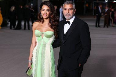 Amal Alamuddin Clooney ve kocası George Clooney, 15 Ekim 2022 'de ABD' nin Kaliforniya eyaletinin Los Angeles kentinde bulunan Akademi Sinema Filmleri Müzesi 'nde Rolex tarafından sunulan 2..