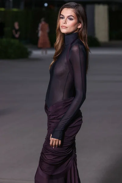 Kaia Jordan Gerber Anländer Till 2Nd Annual Academy Museum Motion — Stockfoto