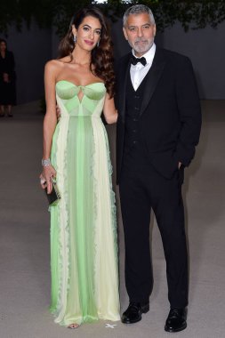 Amal Alamuddin Clooney ve kocası George Clooney, 15 Ekim 2022 'de ABD' nin Kaliforniya eyaletinin Los Angeles kentinde bulunan Akademi Sinema Filmleri Müzesi 'nde Rolex tarafından sunulan 2.. 