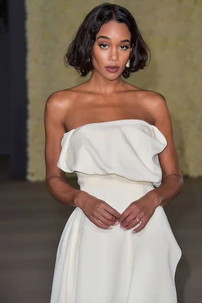 Laura Harrier Anländer Till 2Nd Annual Academy Museum Motion Pictures — Stockfoto