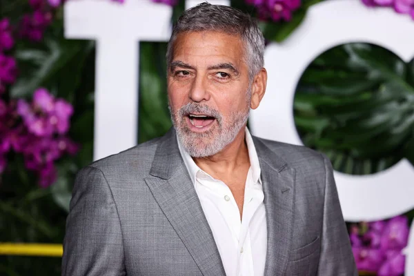 Amerikanska Skådespelaren George Clooney Anländer Till Los Angeles Premiär För — Stockfoto