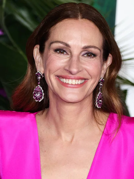 Actrice Américaine Julia Roberts Portant Une Robe Greta Constantine Des — Photo