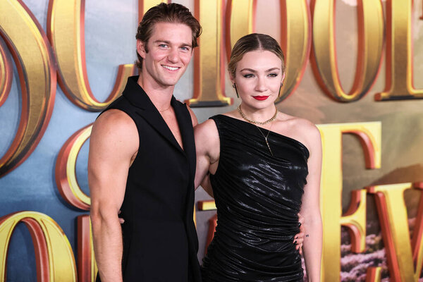 Nico Greetham arrives at the World Premiere Of Netflix's 'The School For Good And Evil' held at Regency Village Theatre on October 18, 2022 in Westwood, Los Angeles, California, United States.