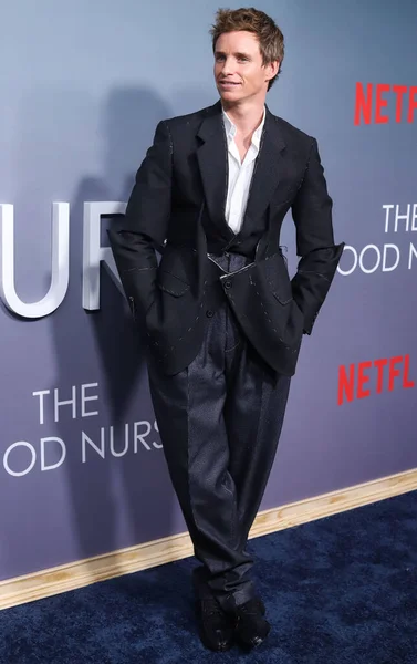 Anglický Herec Eddie Redmayne Přijede Newyorskou Speciální Projekci Netflixovy Dobré — Stock fotografie