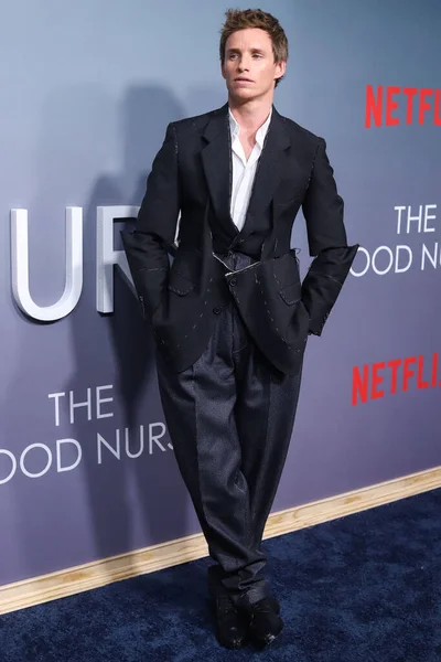 Attore Inglese Eddie Redmayne Arriva Alla Proiezione Speciale Netflix Good — Foto Stock