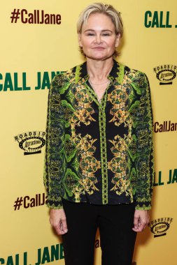 CEO of Planned Parenthood LA Sue Dunlap arrives at the Los Angeles Premiere Of Roadside Attractions' 'Call Jane' held at the Skirball Cultural Center on October 20, 2022 in Los Angeles, California, United States. clipart
