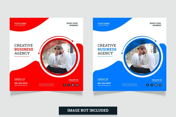 Digital marketing agency social media and instagram post design template 