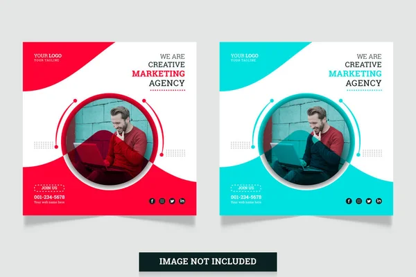 Digital marketing agency social media and instagram post design template 