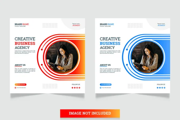 Digital business marketing social media post design template 