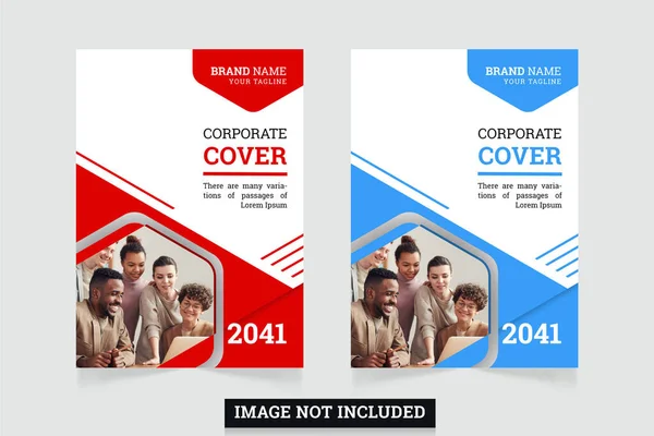 Simple Business Corporate Book Cover Design Template Can Used Annual — Vector de stock