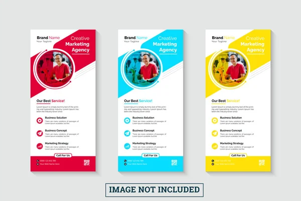 Modern şirket rafı kartı veya dl broşür tasarım şablonları 