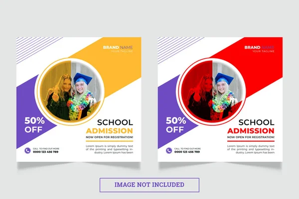 Okula kabul Instagram gönderme şablonu 