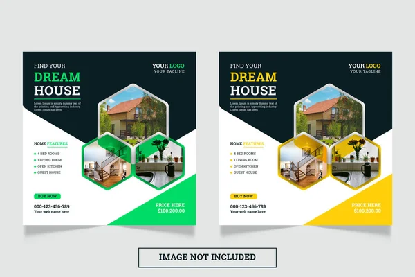 Modern gayrimenkul sosyal medya iletisi veya afiş şablonu 