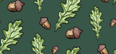 Yeşil pürüzsüz desen, palamut EPS 10