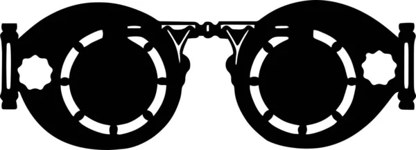 Steampunk Glasses Vector Clip Art Black White — Wektor stockowy