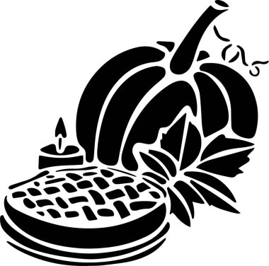 Pumpkins Vector, Stencil, black and white