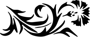 Border Vector Stencil, black and white