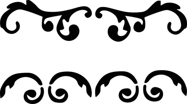 Border Vector Stencil Black White — Archivo Imágenes Vectoriales