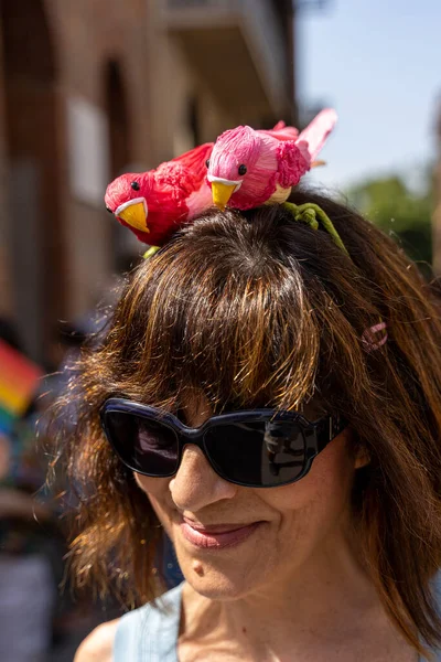 Cremona Włochy Czerwca 2022 Parada Gejów Ludzie Wychodzą Ulice Demonstracjach — Zdjęcie stockowe