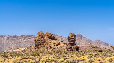 panoramic view of the Teide volcano on a blue sky day in summer - el Teide is the volcano of the island of Tenerife