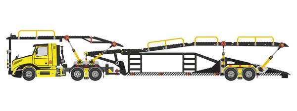 Auto Transport Semi Truck Empty Vector — Archivo Imágenes Vectoriales