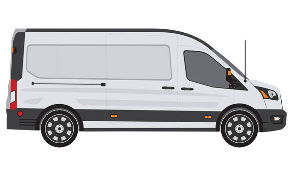 Cargo Service and Work Van vector