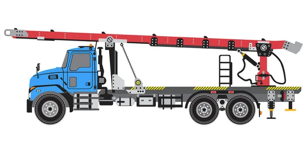 Roof Supply Conveyor Belt Truck Vector — 스톡 벡터
