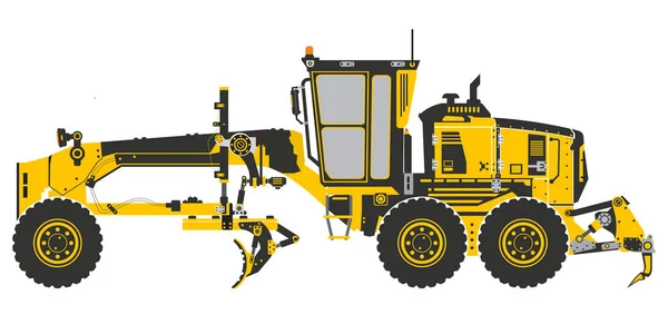 Motor Grader Earth Grader Vector — ストックベクタ