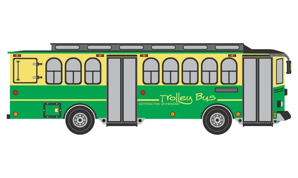 Trolley bus in vintage and classic model vector