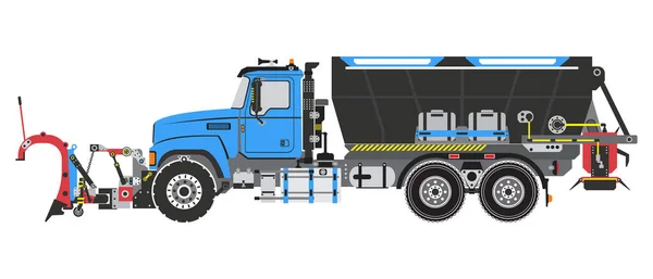 Snow Ice Control Truck Vector — Vettoriale Stock