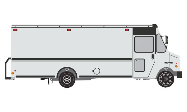 Delivery Van Step Suitable Panel Truck Vector — Stockvector