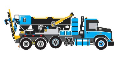 Volumetric Concrete Mixer Truck vector
