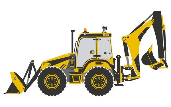 Backhoe Excavator or Backhoe Tracktor aka Rear Actor or Back Actor vector