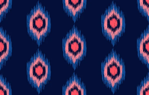 Fabric Pattern Geometric Ethnic Oriental Seamless Pattern Traditional Design Background — Vetor de Stock