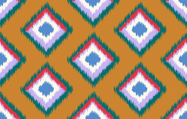 Fabric Pattern Geometric Ethnic Oriental Seamless Pattern Traditional Design Background — Stockvektor