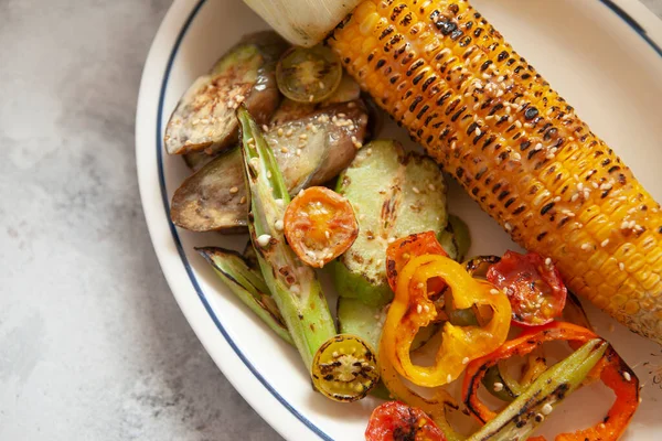 grilled corn with Vegetable