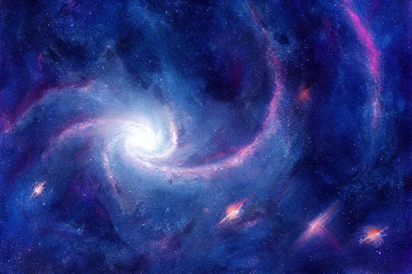 Céu Noturno Estrelado Galáxia Láctea Com Estrelas Poeira Espacial Universo — Fotografia de Stock