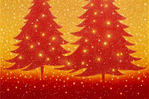 Червоне Кришталеве Тло Дерево Веселого Різдва Щасливих Свят — стокове фото