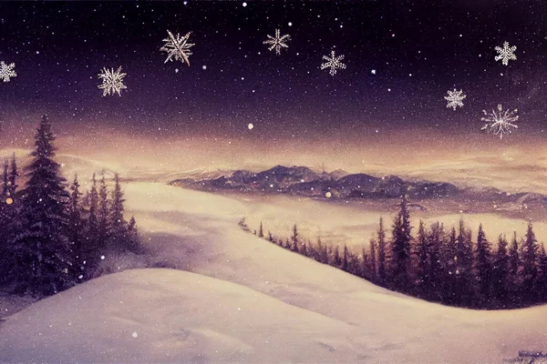 Різдвяна Фонова Ілюстрація Світло Гірлянди Ялинка Подарунками Новий Рік Новорічна — стокове фото