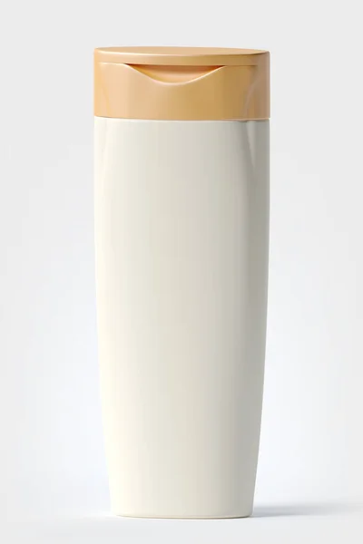 Rendering Shower Gel Shampoo Body Hair Care Bottle White Background — Stock Photo, Image