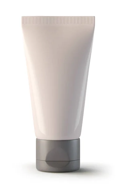 Rendering Cosmetic Tube Cream White Background — Zdjęcie stockowe
