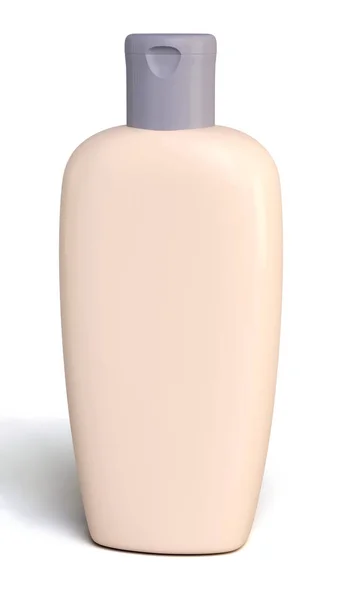 Rendering Bottles Shampoo Hair Conditioner Shower Gel White Background — Stock Photo, Image