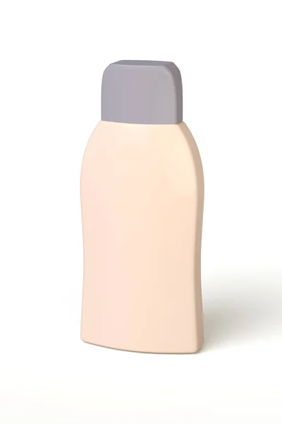 Rendering Bottles Shampoo Hair Conditioner Shower Gel Hair Lotion White — Fotografia de Stock