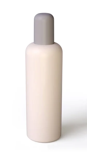 Rendering Bottles Shampoo Hair Conditioner Shower Gel White Background — Foto de Stock