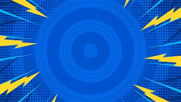 Blue comic book background vintage pop art superhero background for comics