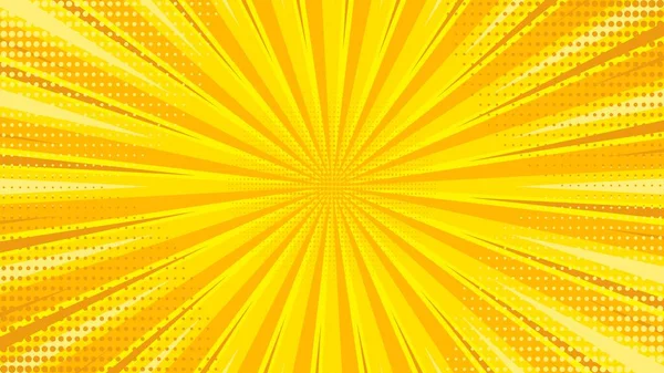 Yellow Orange Background Vintage Pop Art Superhero Background Comics —  Vetores de Stock