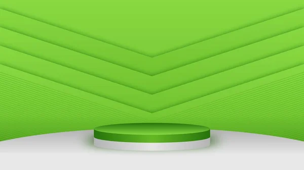 Product podium background, green product display template