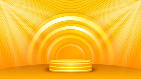 Product podium background, yellow product display template