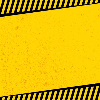 Under construction yellow background template with grunge texture